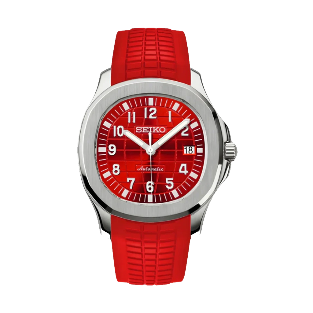 Seiko Mod Aquanaut – Rouge – 42mm – Automatique NH35 – Verre Saphir