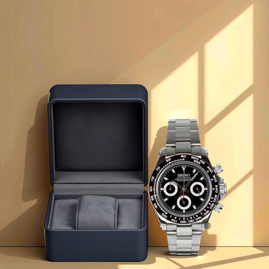 Seiko Mod Daytona - Black avec boite