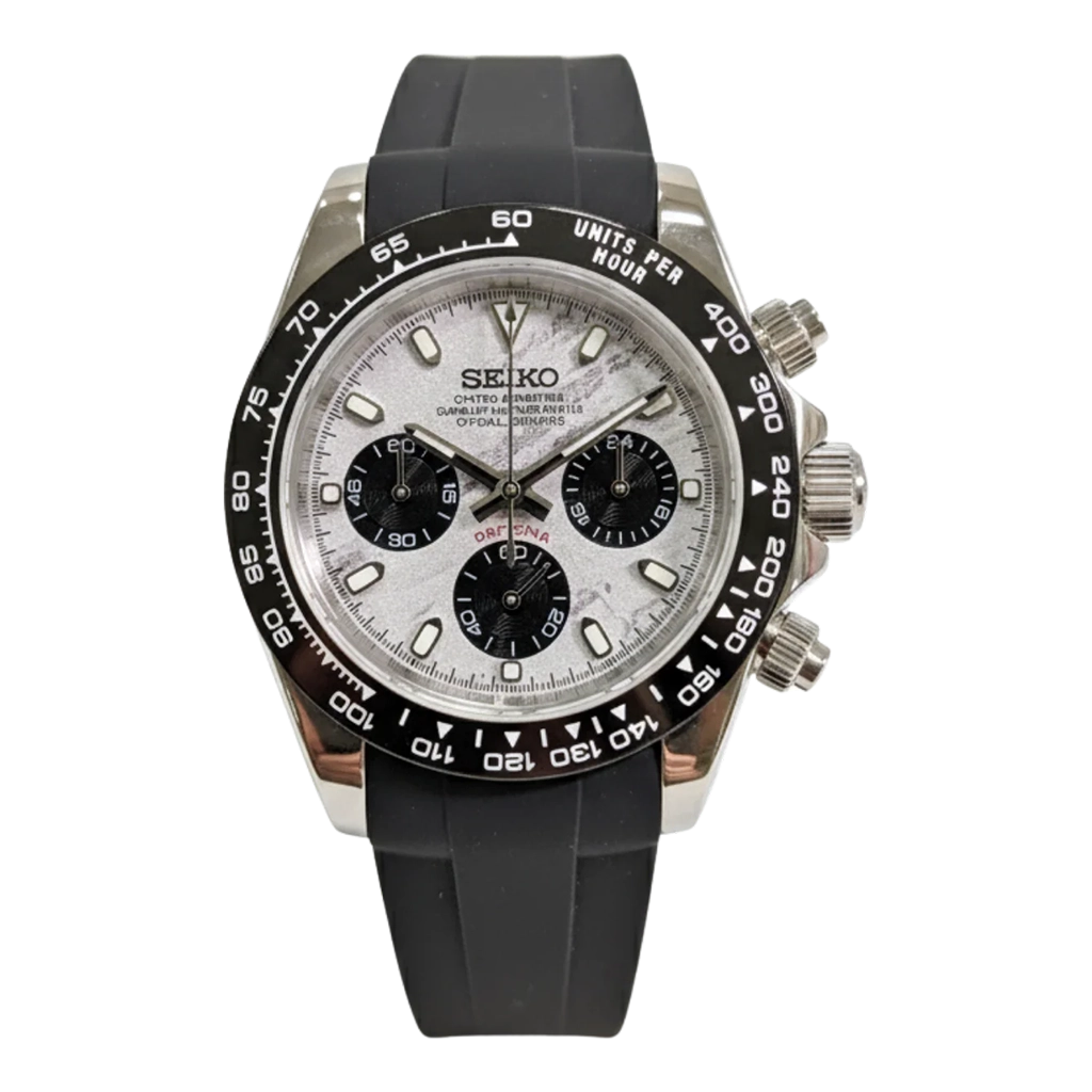 Seiko Mod Daytona – Gris Dayto – Chronographe VK63 – Verre Saphir