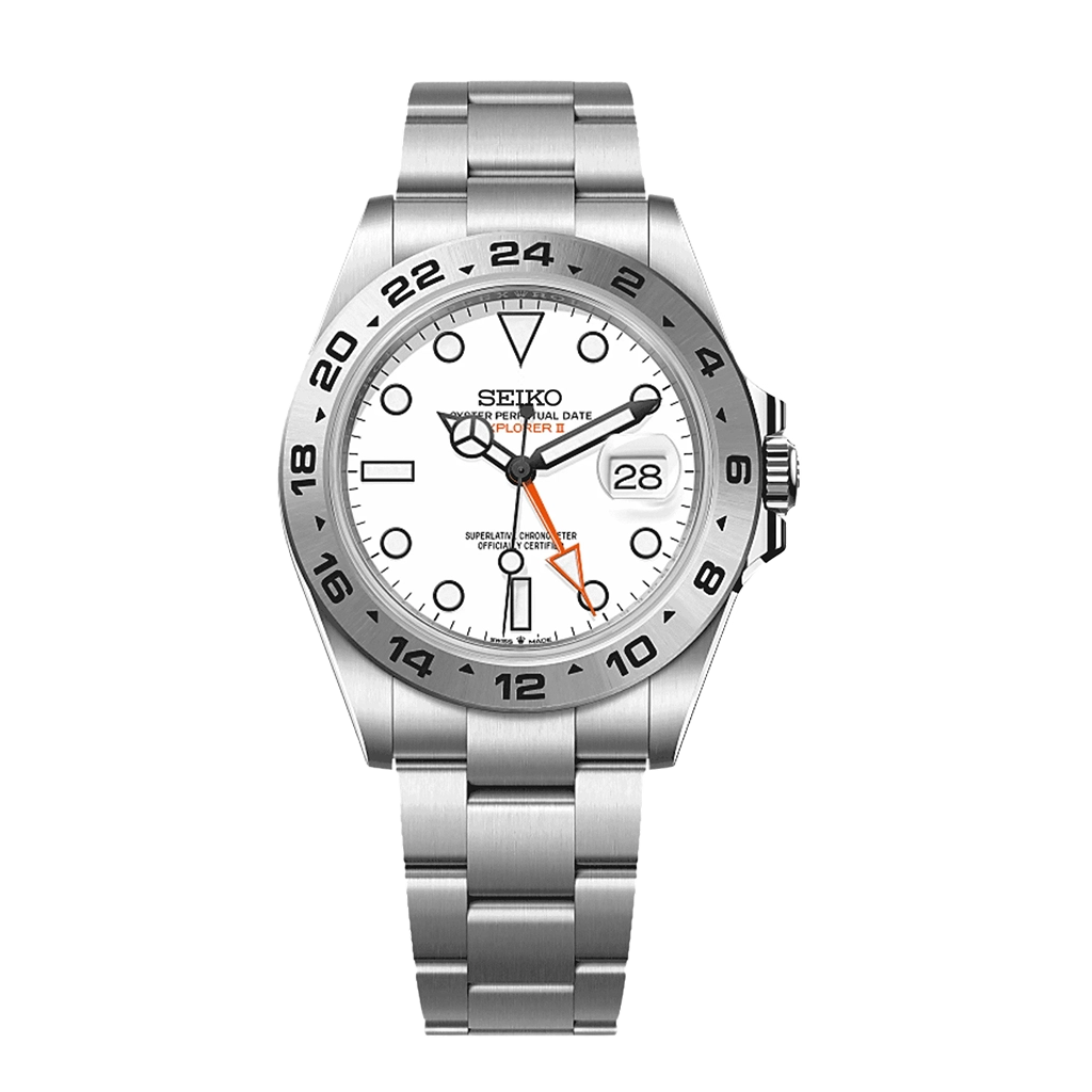 Seiko Mod GMT – Explorer II – Automatique NH34 – Verre Saphir