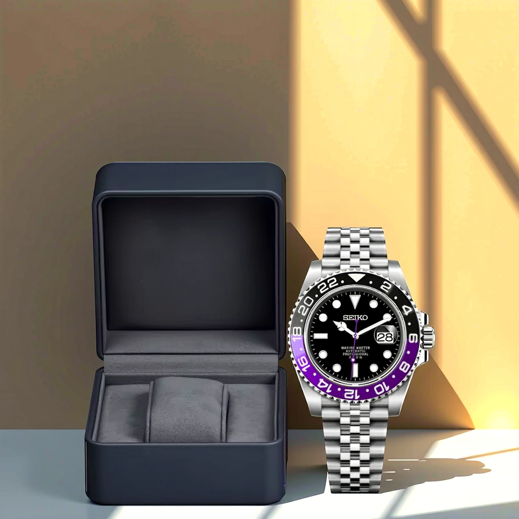 Seiko Mod GMT – Purple – Automatique NH34 – Verre Saphir – Image 2