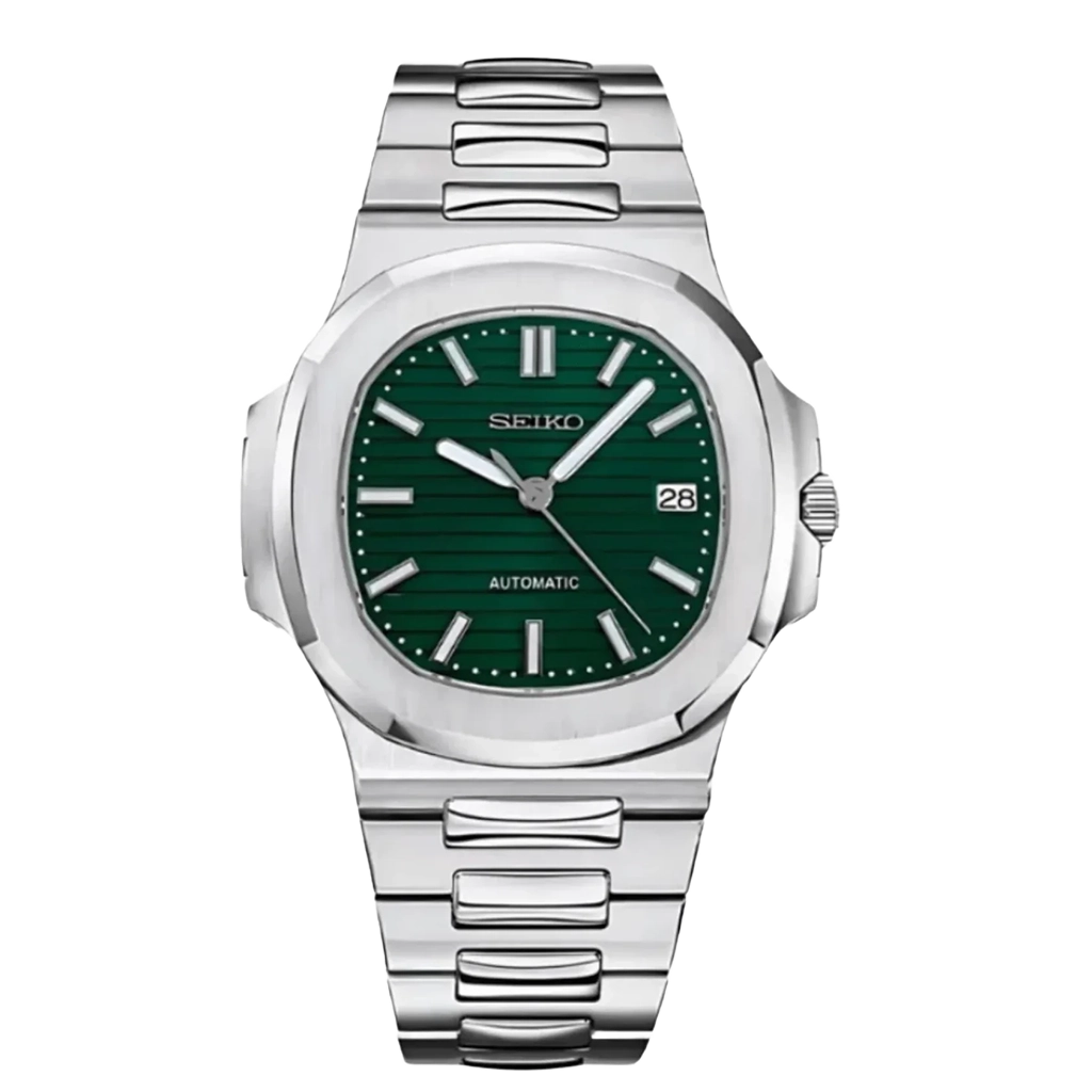 Seiko Mod Nautilus - Acier - Cadran Vert