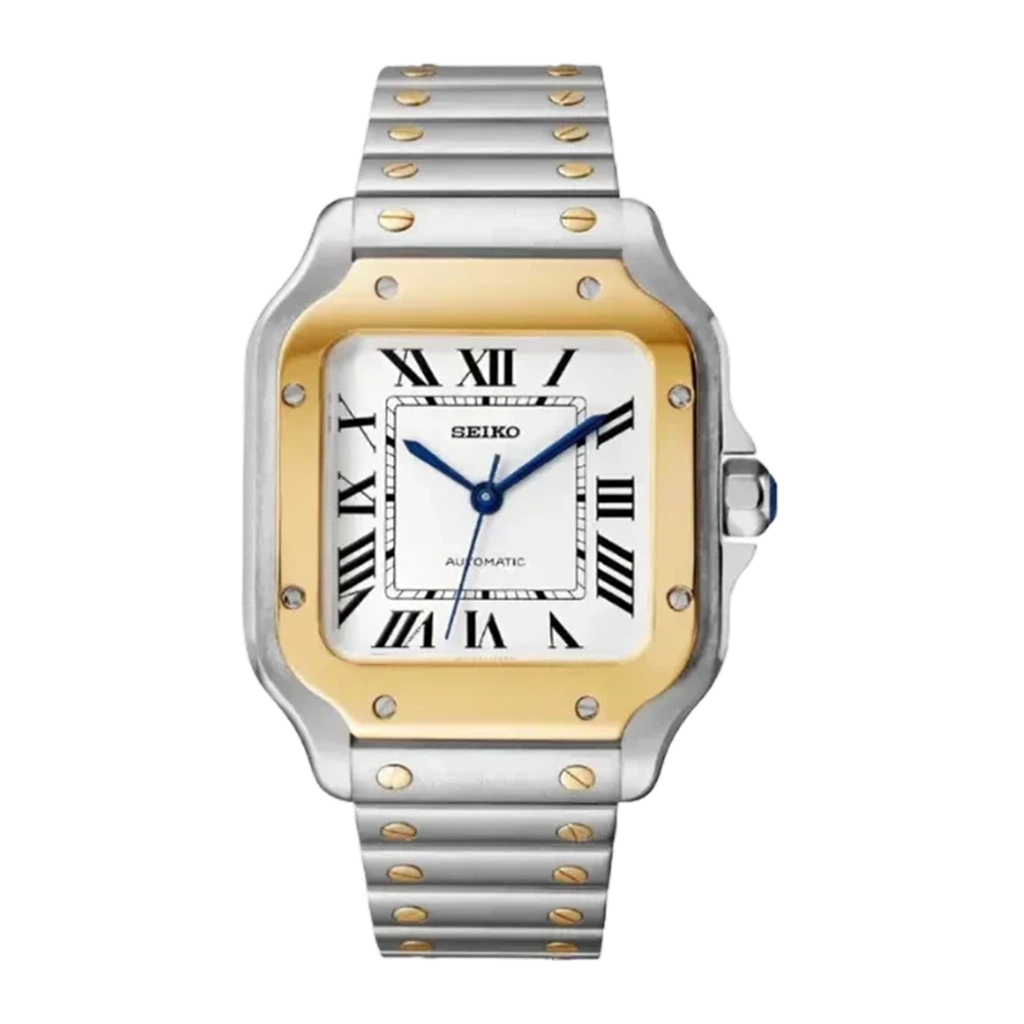 Seiko Mod Santos Gold
