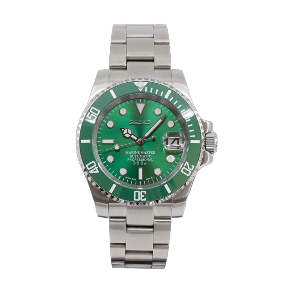 Seiko Mod Submariner – Hulk – Automatique NH35 – Verre Saphir