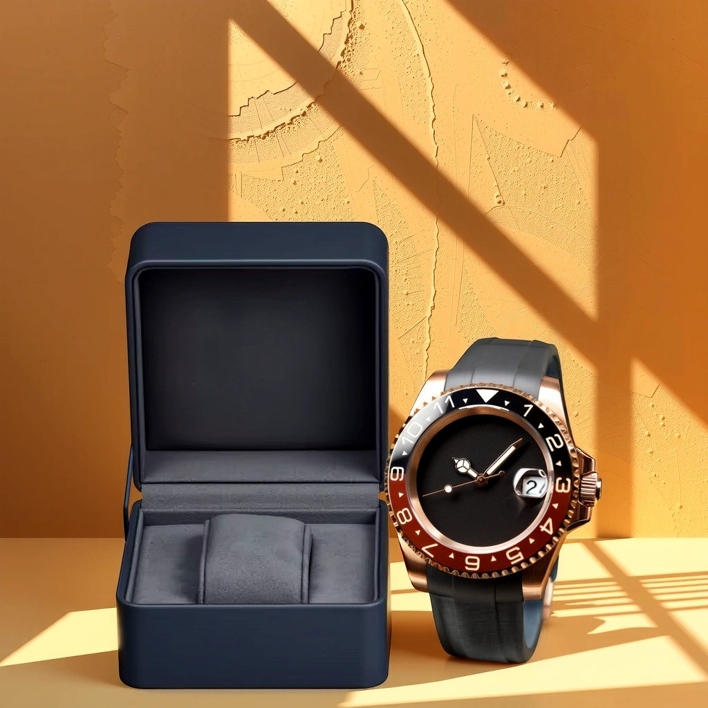 Seiko Mod Submariner – Rose Gold Beer Blackout – Automatique NH35 – Verre Saphir – Image 2